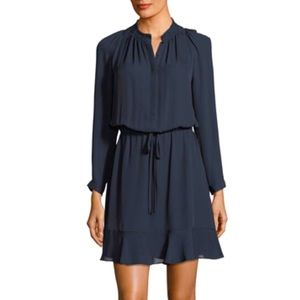 Rebecca Taylor taupe shirt dress silk Sz 6